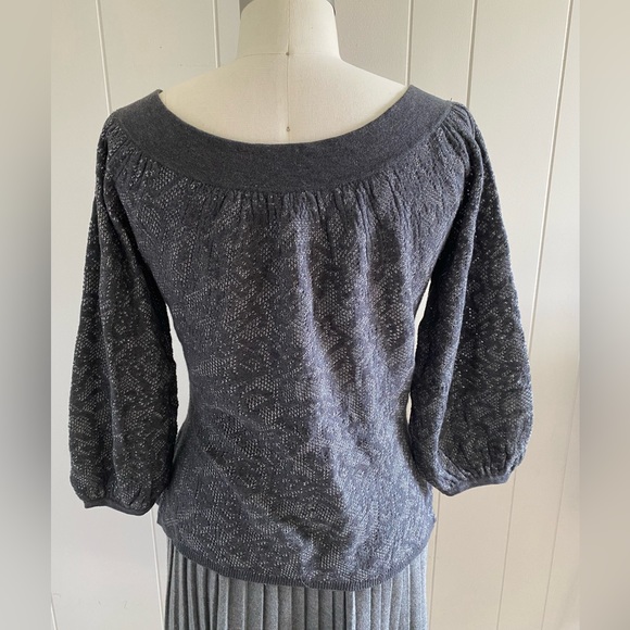 Ballet neck jacquard pattern pullover sweater - Picture 5 of 5